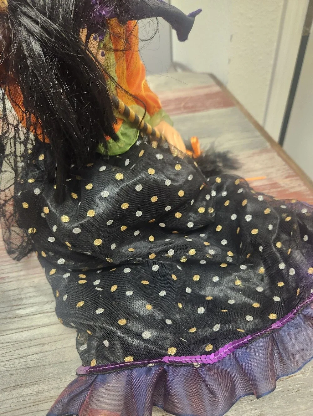 Halloween Gothic Wicked Ugly Witch Shelf Sitter Doll